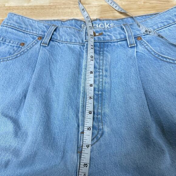 Mother NWT Snacks the Pleated Fun Dip Puddle Jeans Size 29 Button Fly Relaxed - Picture 10 of 11